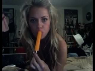 Babe Teasing With A Popsicle