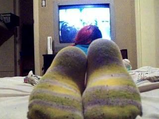 Watching Tv In Dirty Socks