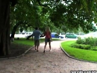 Old Fart Fucks Blonde Teen At The Park