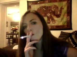 Smoking Long Hair Girl