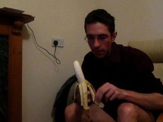 Faggot Eating Banana
