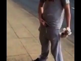 British Guy Pissing In Public