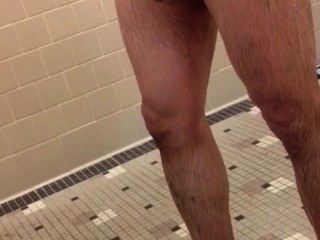 Hot Brown Cock In The Gym Showers