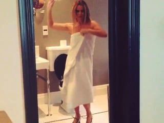 Amanda Holden Dancing In Towel