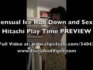 Sexy Ice Rub Down And Hitachi Play Time Preview