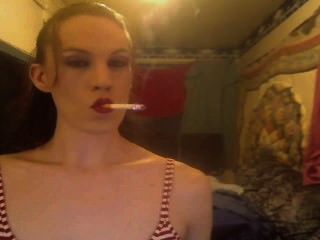 Brunette Milf Loves To Smoke Strong Cigarettes