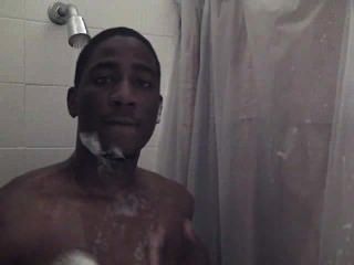 African-american In The Shower